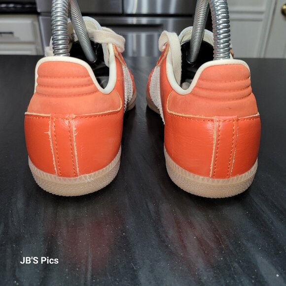 Adidas Samba Women's OG Originals Collegiate Orange & Cream White Gum Sole Shoes - Picture 7 of 16